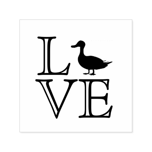 Love Decorative Script Duck Egg Stamp