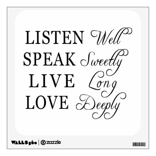 Love Deeply Wisdom Wall Decal