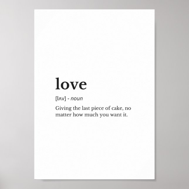 Love Definition Poster (Front)