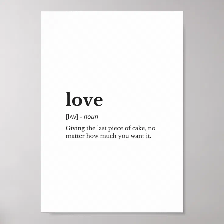 Love Definition Poster | Zazzle