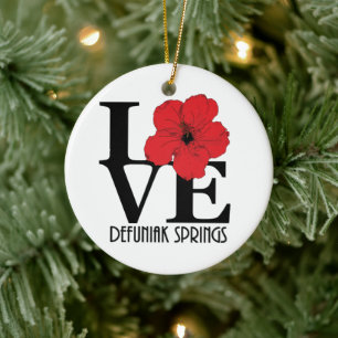 LOVE DeFuniak Springs Ceramic Ornament