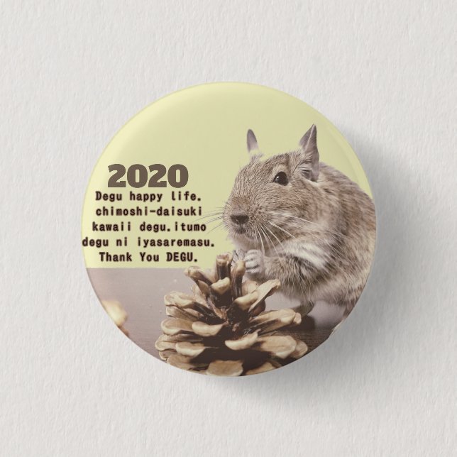 LOVE ♡ DEGU 2020 BUTTON (Front)