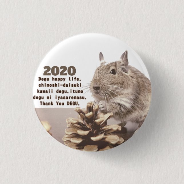 LOVE ♡ DEGU 2020 BUTTON (Front)