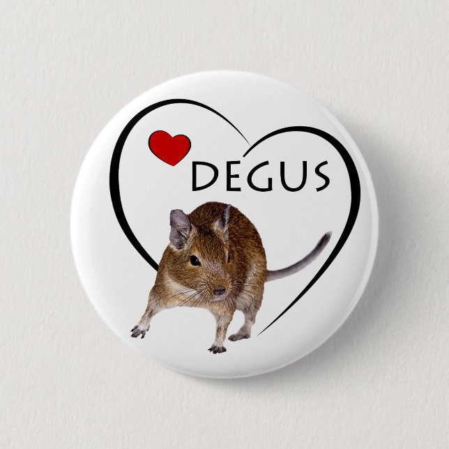 Love Degus Badge Button (Front)