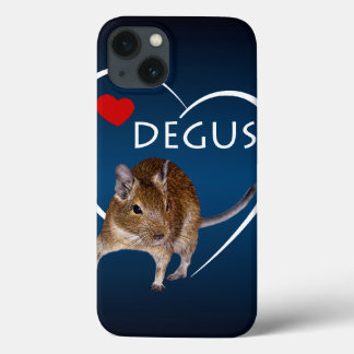 Love Degus iPad Case (Light/Dark Blue)