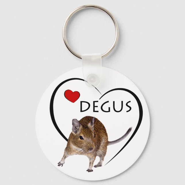 Love Degus Keyring (Front)
