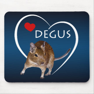 Love Degus Mousemat (Light/Dark Blue) Mouse Pad
