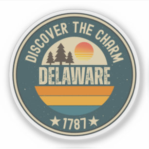 Love Delaware - Cute DE State Souvenir ( Sticker