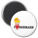 Love Denmark Fridge Magnets
