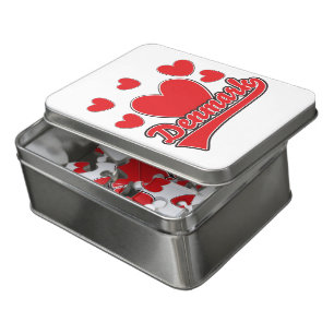 Love Denmark vintage style logo Jigsaw Puzzle