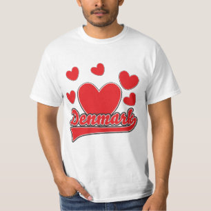 Love Denmark vintage style logo T-Shirt