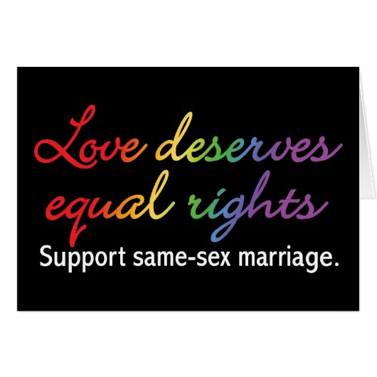 Love Deserves Equal Rights Cards (Front Horizontal)