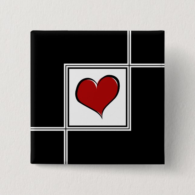 Love design pinback button (Front)