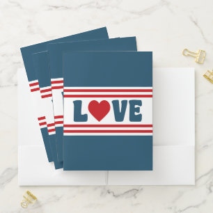 Love design pocket folder