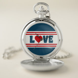 Love design pocket watch