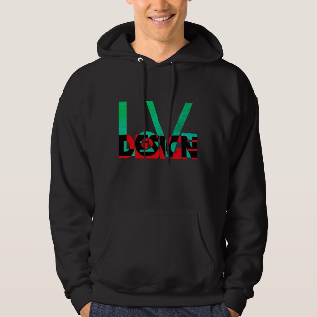 Love Design - Retro Green Edition Hoodie (Front)