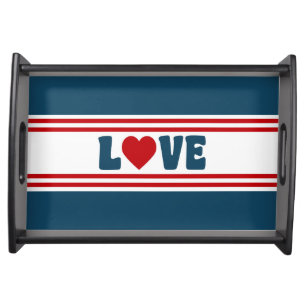 Love design serving tray