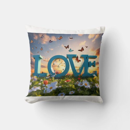 Love Design Throw Pillow