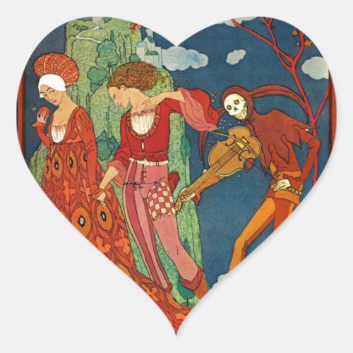 LOVEDESIRE AND DEATH Deco Valentines Day Heart Heart Sticker
