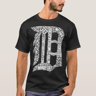Love Detroit "D" with Street Names D Out T-Shirt