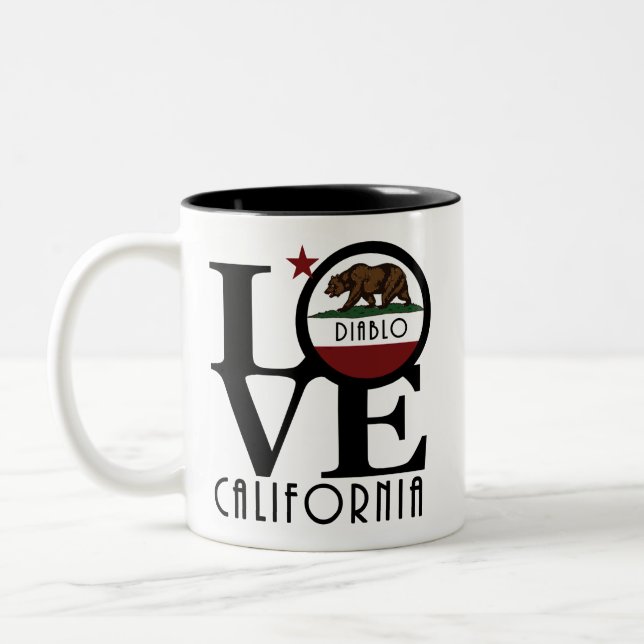 LOVE Diablo California 11oz Two-Tone Coffee Mug (Left)