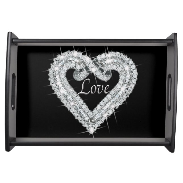 Love Diamond Heart Serving Tray (Front)