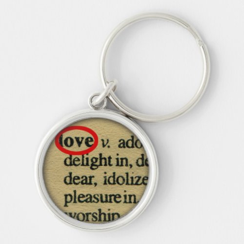 love dictionary pendants keychain