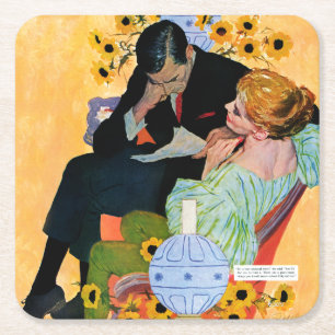 Love Dies Slowly Square Paper Coaster