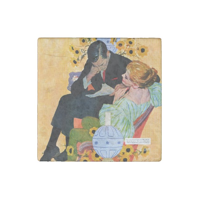 Love Dies Slowly Stone Magnet (Front)