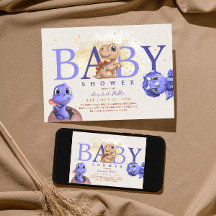 Love Dino Simple Funny Cute Dragon Baby Boy Shower