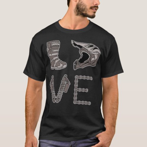 Love Dirt Bikes Love Motocross Love Supercross Lov T_Shirt