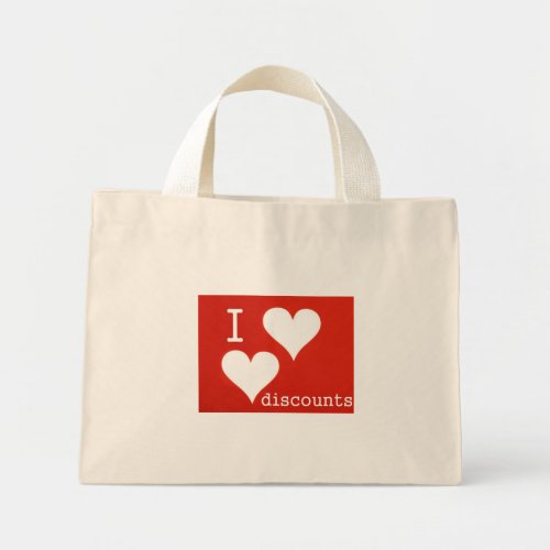 love discount mini tote bag
