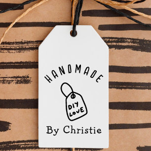 Love DIY "Handmade By" Hand-written Rubber Stamp