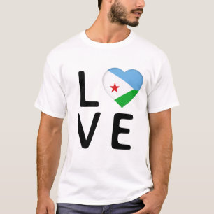 Love - Djibouti Flag T-Shirt