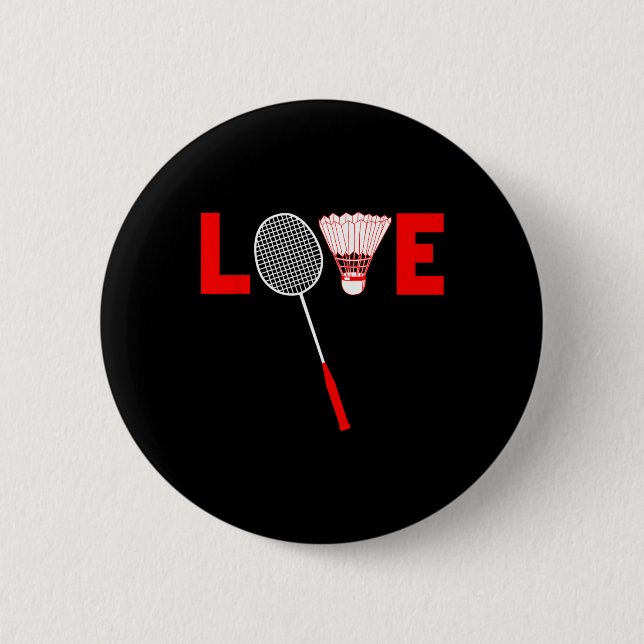 Love Dminton Retro Dminton Lover Present  Button (Front)
