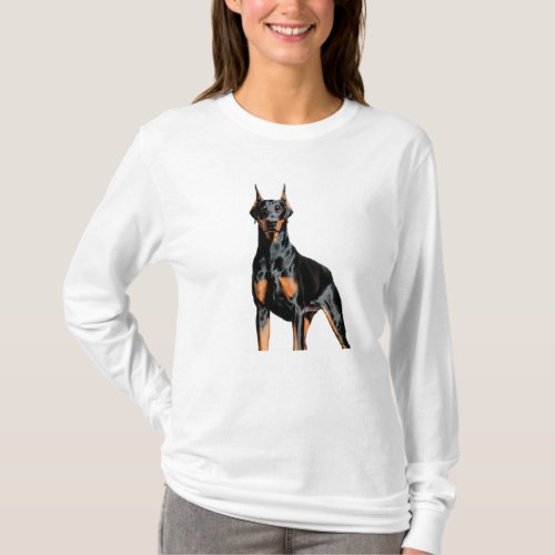  love Doberman Dog T_Shirt