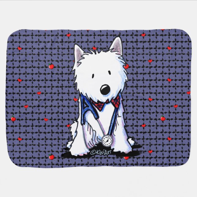 Love Doctor Benji Fleece Baby Blanket (Horizontal)