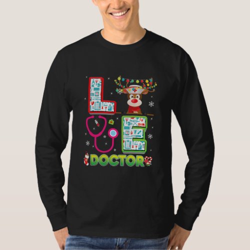 Love Doctor Reindeer Stethoscope Sweater Ugly