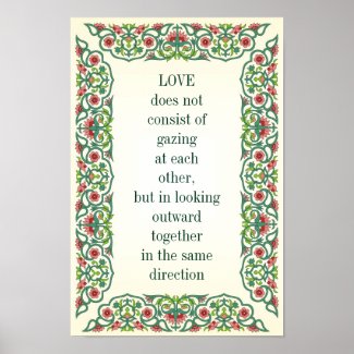 LOVE does not  consist of  gazing  at each  other, Poster