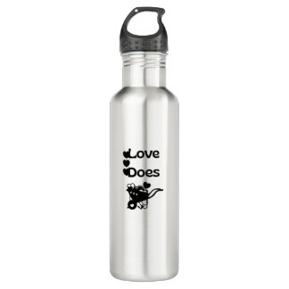 love does stainless steel water bottle