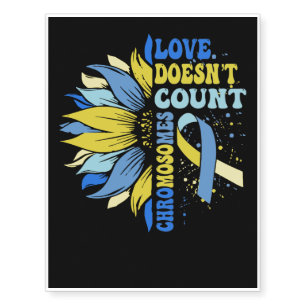 Love Doesn’t Count Chromosomes Sunflower Temporary Tattoos