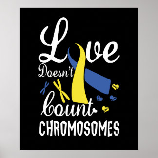 Love Doesn't Count Chromosomes Down Syndrome Poster