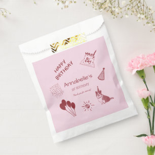 Love Dog 1st Birthday – Cute Puppy, Balloons Favor Bag