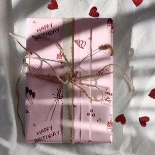 Love Dog 1st Birthday – Cute Puppy, Balloons Wrapping Paper Sheets