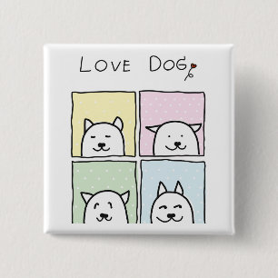 Love Dog Button