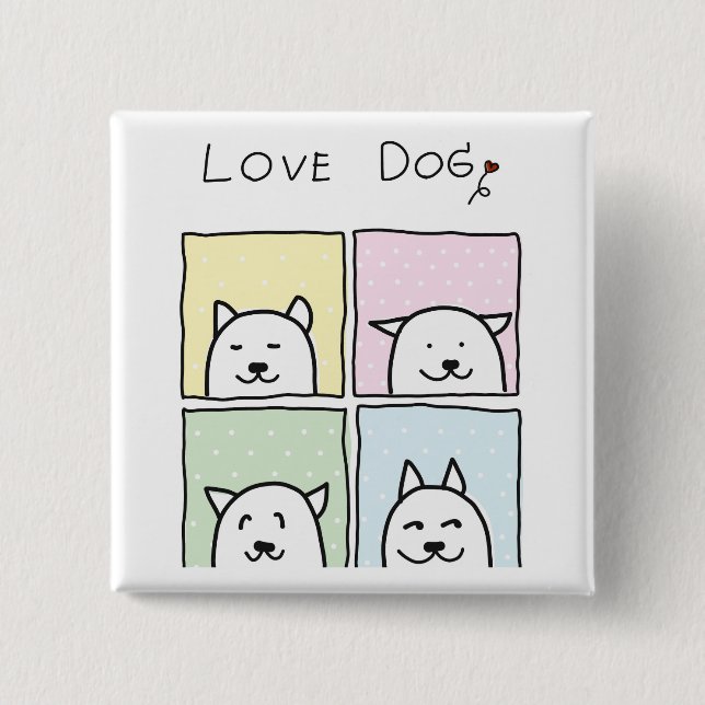 Love Dog Button (Front)