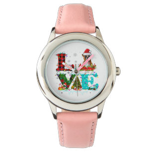 Love Dog Christmas Tree Lighting Boxer Santa Lover Watch