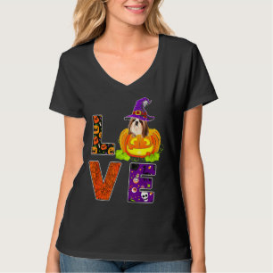 Love Dog Dad Dog Mom Costume Halloween Shih Tzu T-Shirt