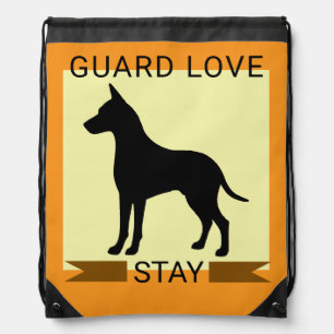 love dog drawstring bag