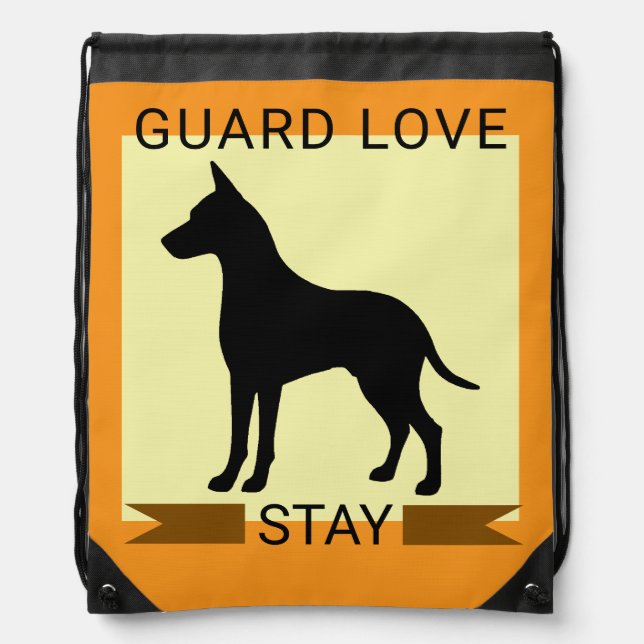 love dog drawstring bag (Front)